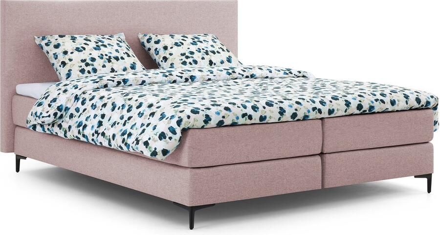 BBright B Bright Boxspring Emerald vlak met gestoffeerd matras 120 x 200 cm pale