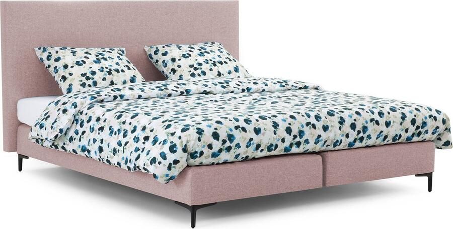 BBright B Bright Boxspring Emerald vlak met Silver Pocket Deluxe Foam matras 120 x 200 cm pale