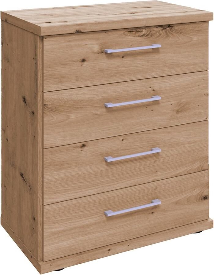 BBright B Bright Commode Bienne met 4 laden 75 x 86 x 42 cm bianco eiche