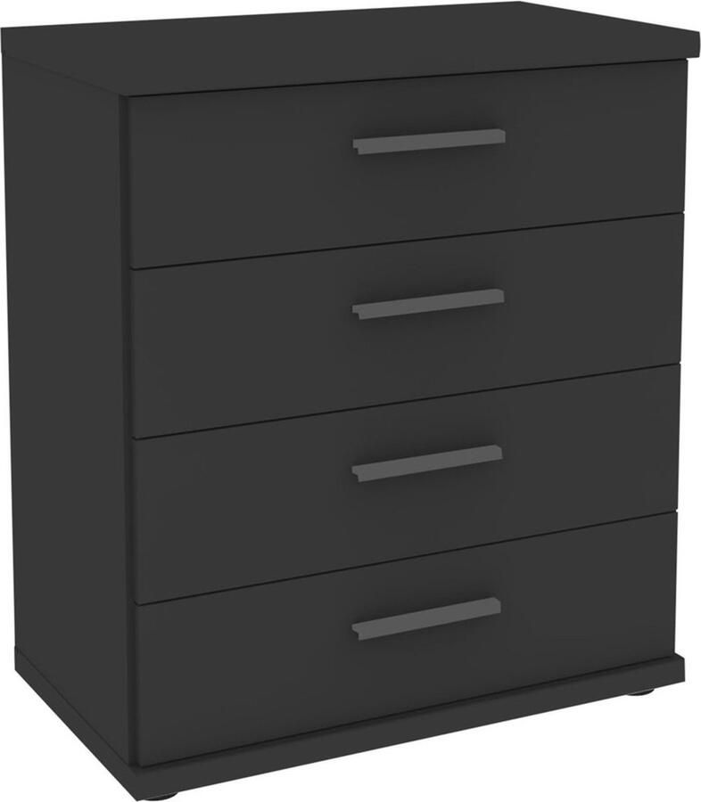 BBright B Bright Commode Chateau met 4 laden 47 x 86 x 42 cm grafiet
