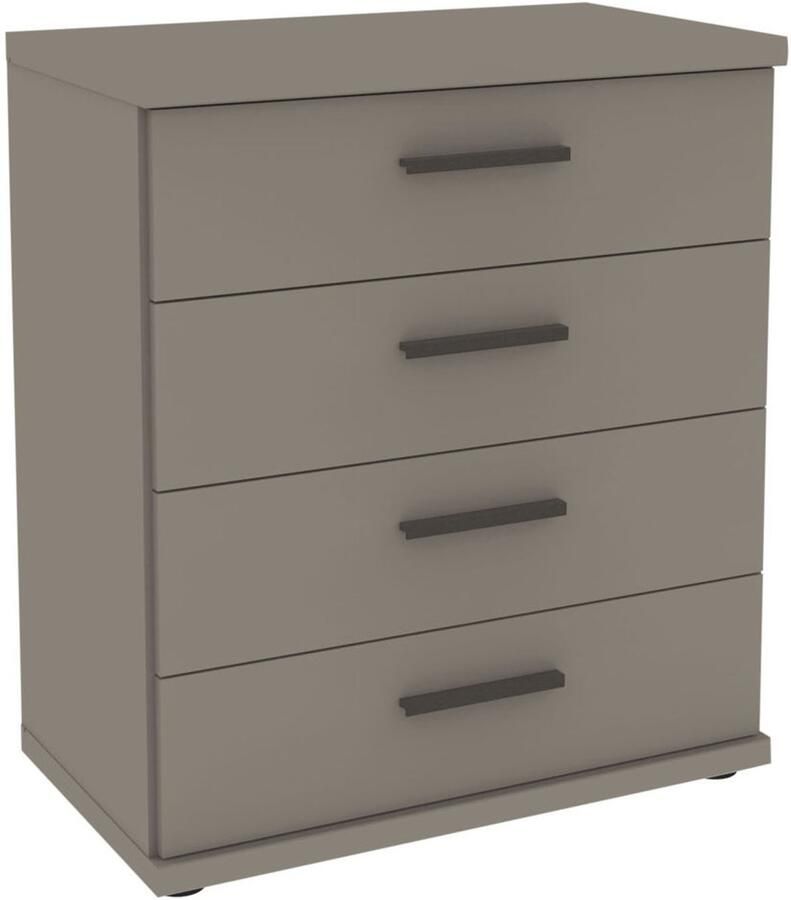 BBright B Bright Commode Chateau met 4 laden 47 x 86 x 42 cm kiezelgrijs