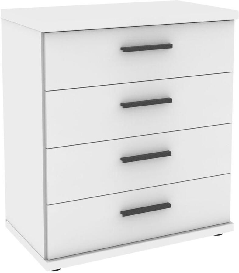 BBright B Bright Commode Chateau met 4 laden 75 x 86 x 42 cm wit