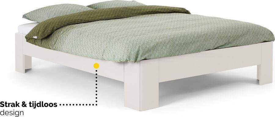 BBright B Bright Fresh 450 Bed 160 x 200 cm Bedframe Wit Bedombouw Instaphoogte: 45cm Tweepersoonsbedden