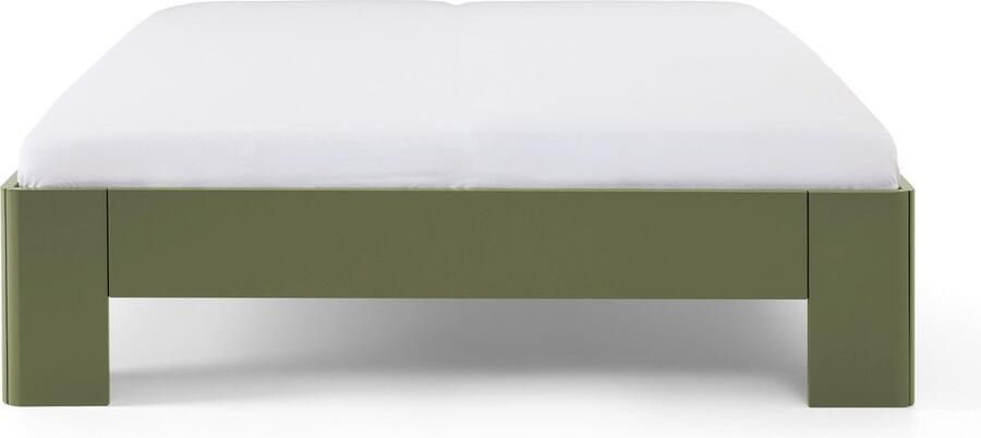 BBright B Bright Fresh 400 Bed met Hoofdbord 180 x 220 cm Bedframe Rietgroen Bedombouw Instaphoogte: 40cm Tweepersoonsbedden