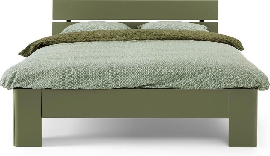 BBright B Bright Fresh 400 Bed met Hoofdbord 90x200cm Bedframe Rietgroen Eenpersoonsbedden Instaphoogte: 40cm - Foto 2