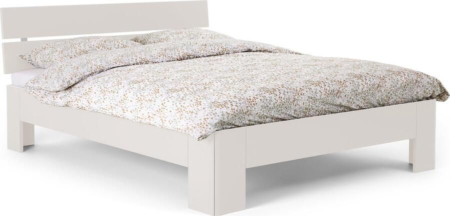 BBright B Bright Fresh 400 Bed met Hoofdbord 90x200cm Bedframe Wit Eenpersoonsbedden Instaphoogte: 40cm