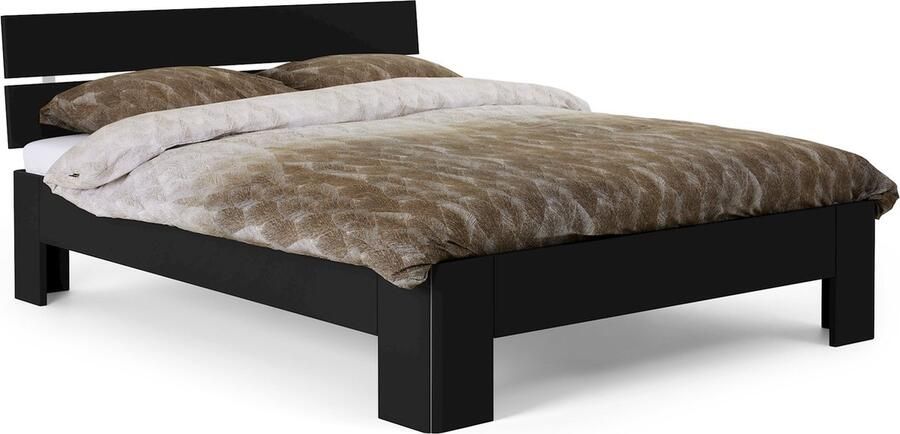 BBright B Bright Fresh 450 Bed met Hoofdbord 90x200cm Bedframe Zwart Eenpersoonsbedden Instaphoogte: 45cm