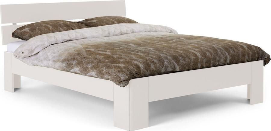 BBright B Bright Fresh 450 Bed met Hoofdbord 120 x 210 cm Bedframe Wit Bedombouw Instaphoogte: 45cm Tweepersoonsbedden