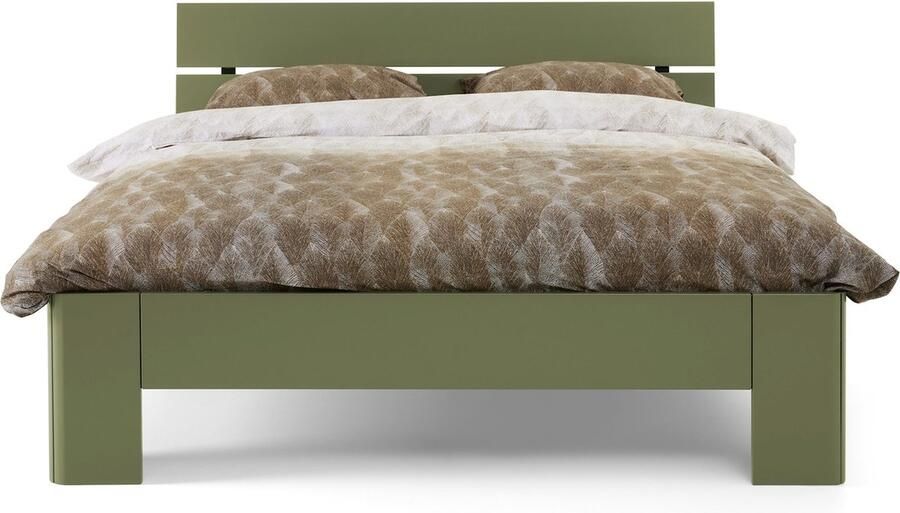BBright B Bright Fresh 450 Bed met Hoofdbord 90x220cm Bedframe Rietgroen Eenpersoonsbedden Instaphoogte: 45cm