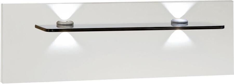 BBright B Bright Nachtkast paneel met glas en verlichting Bienne 50 x 20 x 12 cm alpine wit - Foto 4