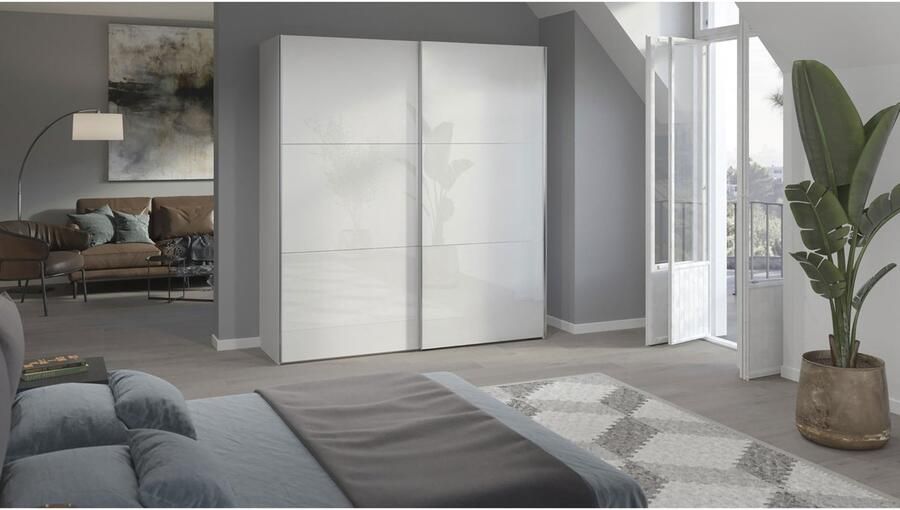 BBright B Bright Schuifdeurkast Kixx met glasdeuren 203 x 215 x 65 cm wit