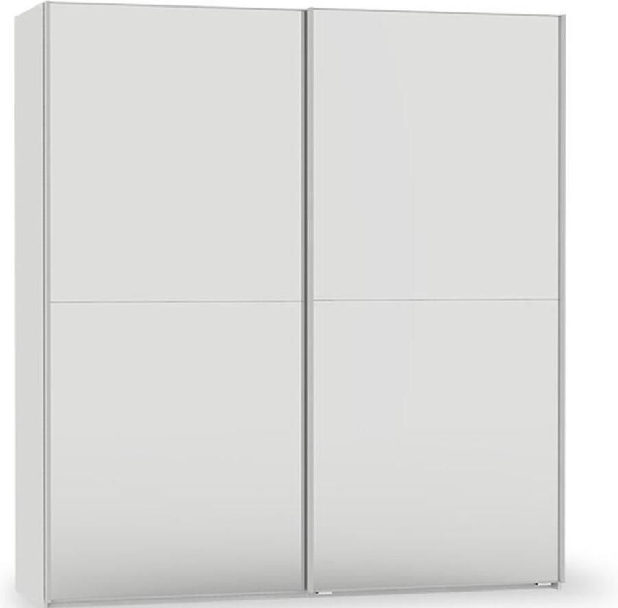 BBright B Bright Schuifdeurkast Motion volledig met glasdeuren 200 x 217 x 67 cm wit glas wit