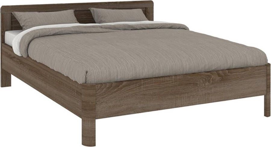 BBright Comfort Collectie Bed Bienne Rondo 180 x 200 cm truffel eiken