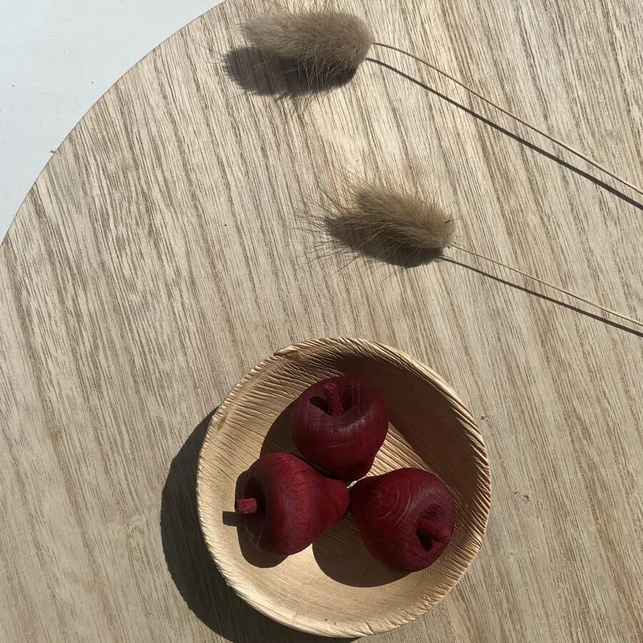 Be Flowerly Geurblokjes Aardbei Per 3 stuks Met bamboeschaaltje Voor op Tafel Decoratie & Cadeau Stijlvol en Uniek Design