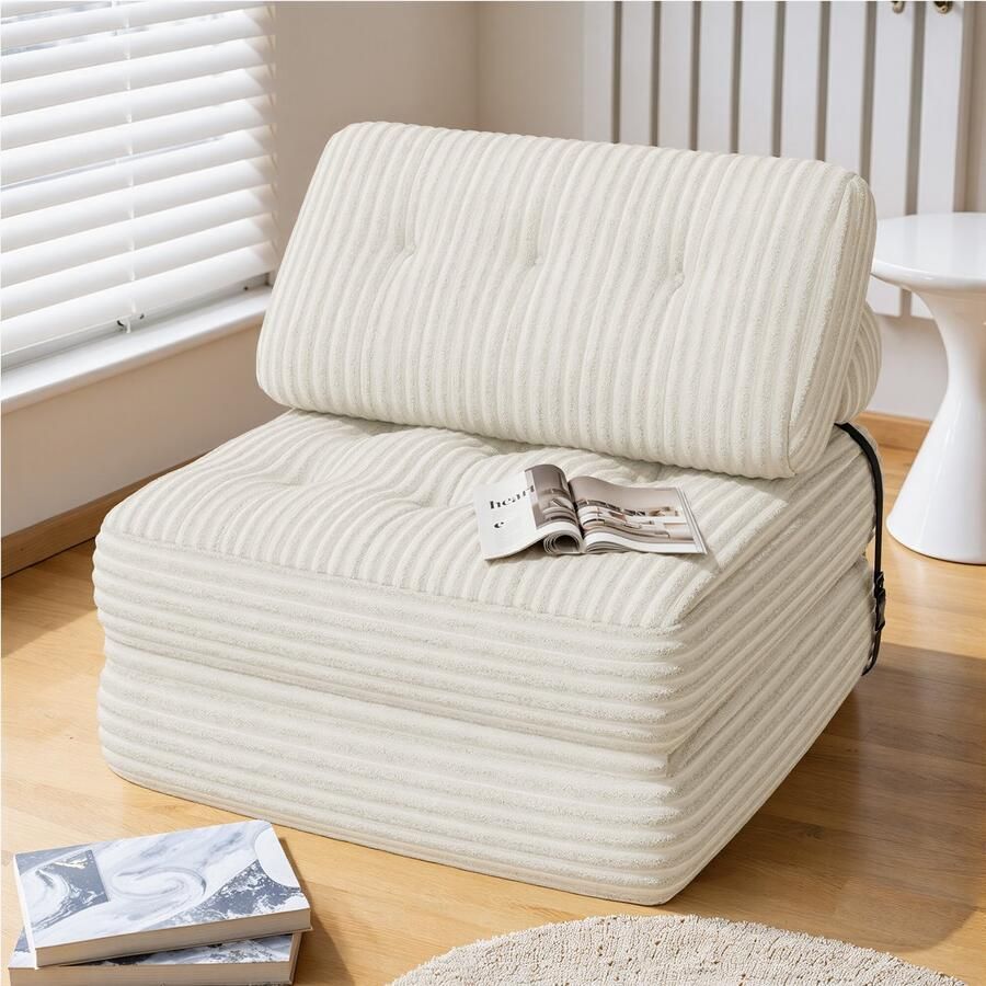 Bealife AR32 Slaapbank 3-in-1 Opvouwbaar Corduroy Beige