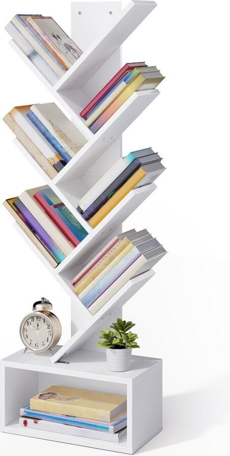 Bealife FS40 Boekenkast Boekenrek Industrieel Hout metaal Bruin Wit- 113 x 38 x 20 cm