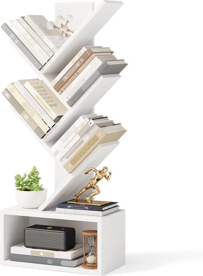 Bealife FS42 Boekenkast Boekenrek Industrieel Hout metaal Bruin Wit 90 x 38 x 20 cm