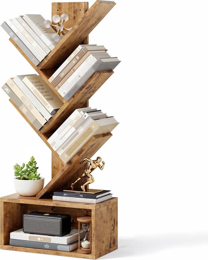 Bealife FS42 Boekenkast Boekenrek Industrieel Hout metaal Bruin Wit 90 x 38 x 20 cm