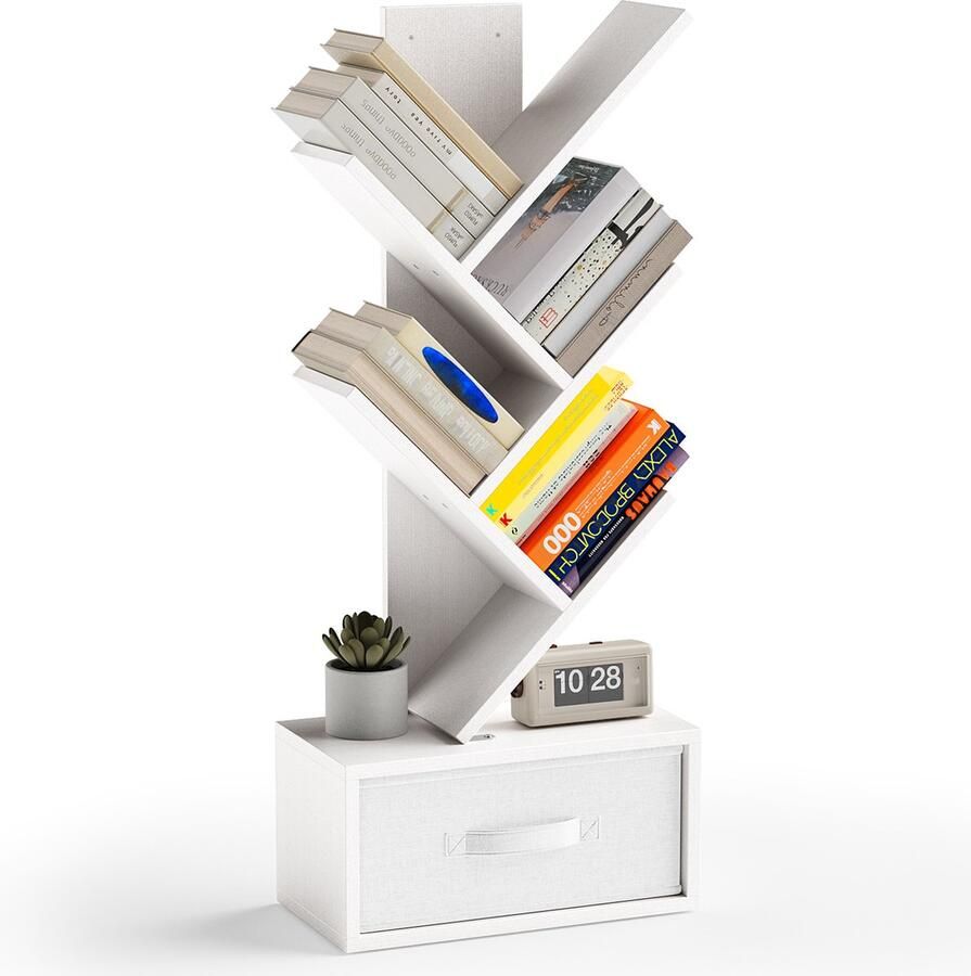 Bealife FS43 Boekenkast Boekenrek Industrieel Hout metaal Bruin Wit 90 x 38 x 20 cm