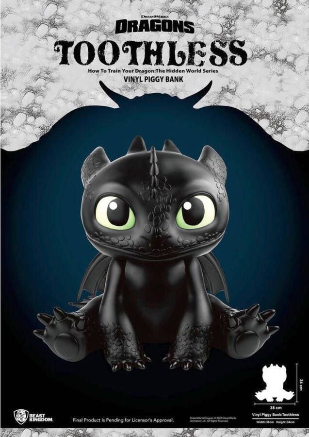 Beast Kingdom Toothless Large Piggy Bank How To Train Your Dragon Figuur