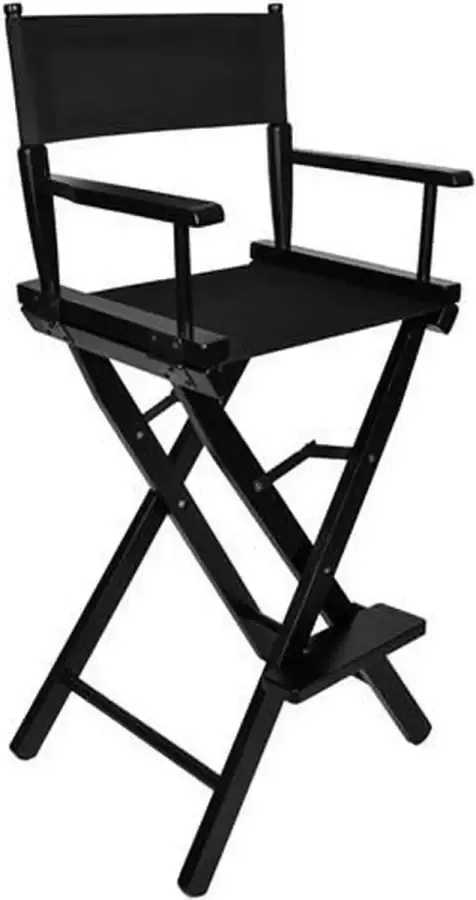 Beautylushh Wooden Makeup Chair Zwart Visagie kruk Make-Up stoel Opvouwbare kruk directie klapstoel - Foto 2