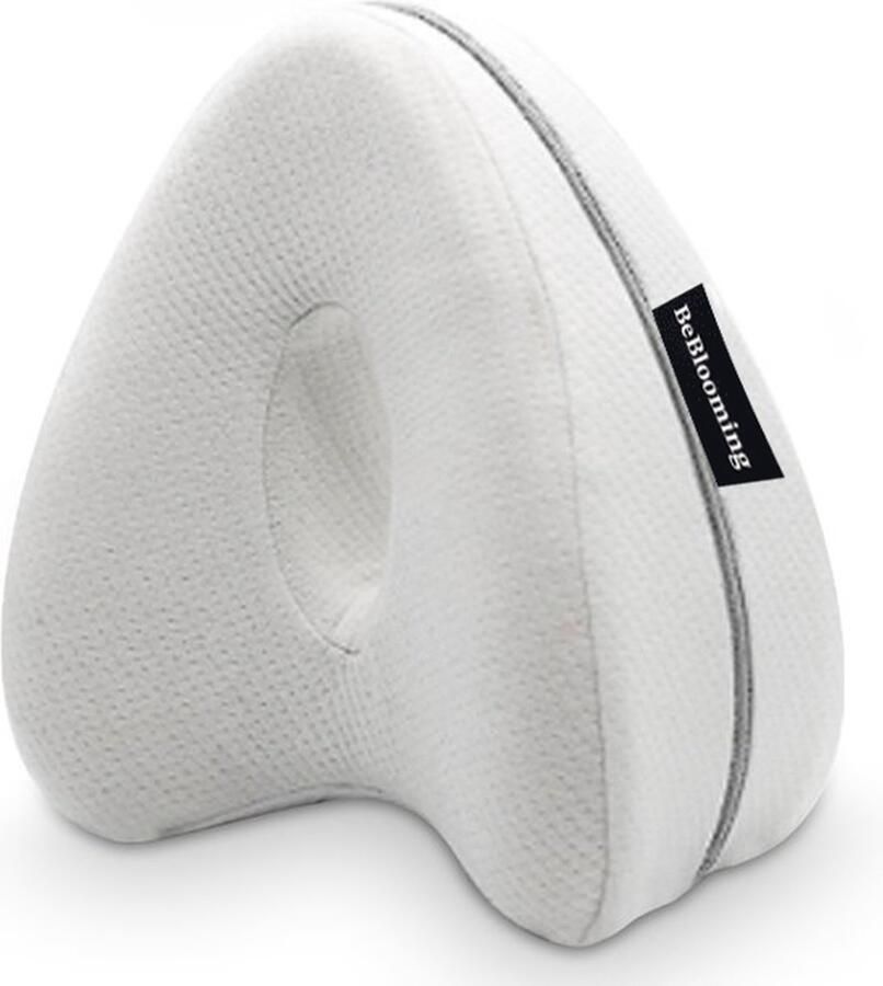 BeBlooming Kniekussen Voor In bed Ergonomisch Kussen Kniekussen Voor Zijslapers Orthopedish- Beenkussen Schootkussen Memoryfoam Wit