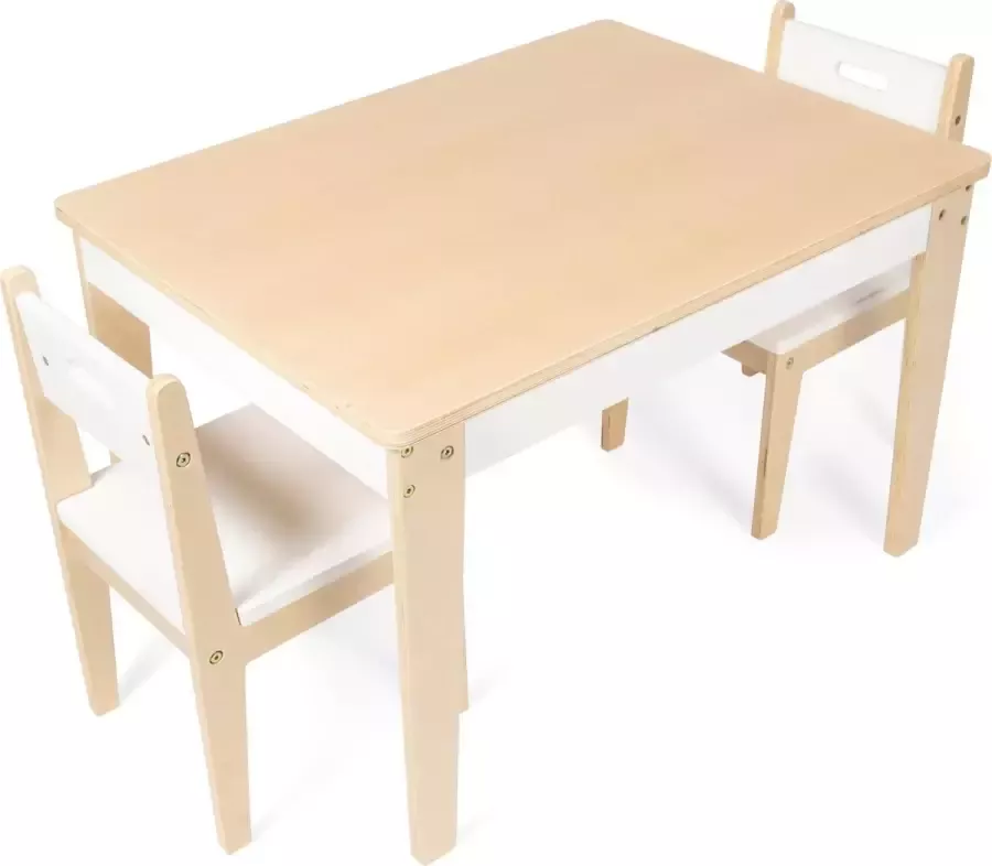 Beboonz Basic kindertafel kinderstoeltjes én kinderbankje