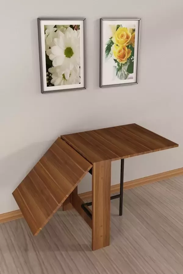 Beckenbau Eettafel uitschuifbaar Opvouwbaar-Uitschuifbare eettafel 134 x 60 x 72 cm Bruin