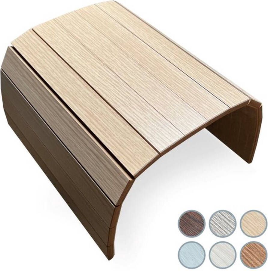 Beckenbau Flexibel dienblad Armleuning dienblad Anti slip Banktafel Armleuning organizer Zachte achterlaag tegen beschadiging Bank Bruin