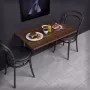 Beckenbau Wandtafel inklapbaar Klaptafel Inklapbare Tafel 90x60cm Recht Donkerbruin - Thumbnail 2