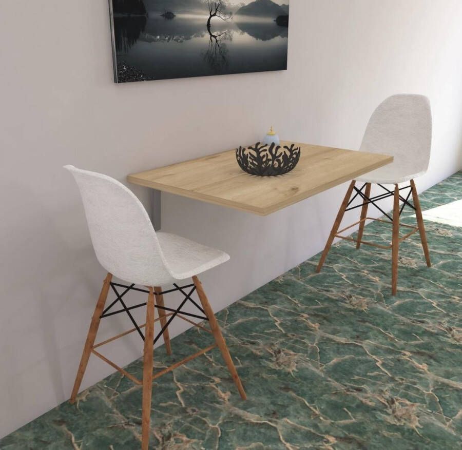 Beckenbau Wandtafel inklapbaar Klaptafel Inklapbare Tafel- Vouwtafel 90x60cm Recht Beige