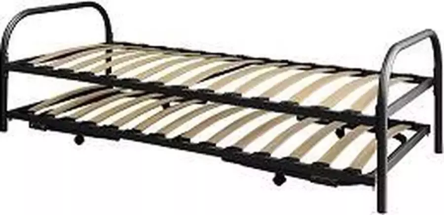 Bed Box Holland Dubbel Divan Onderschuifbed 80x200 - Foto 1