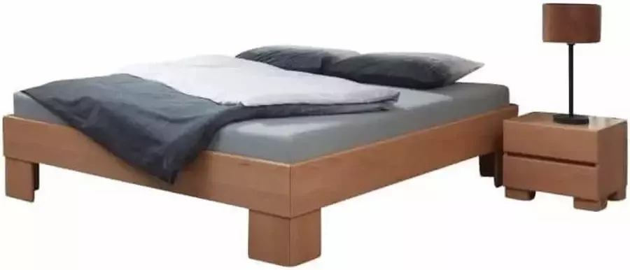 Bed Box Holland Massief beuken houten bed Melnik Premium 180x210 Natuur gelakt