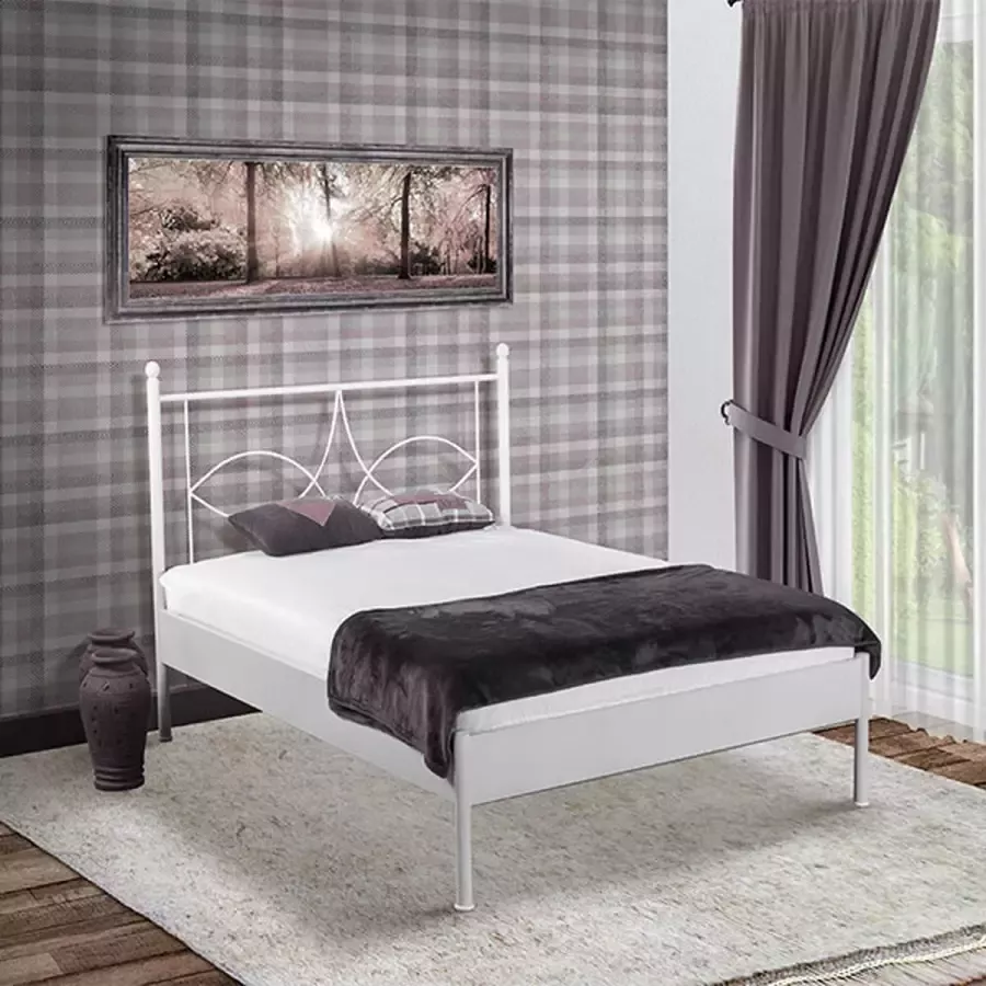 Bed Box Holland Metalen bed Sun zilver 90x220 metaal