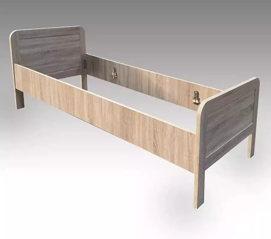 Bed Box Holland Seniorenbed Nelson licht eikenkleur 90x200 met vlakke lattenbodem - Foto 2