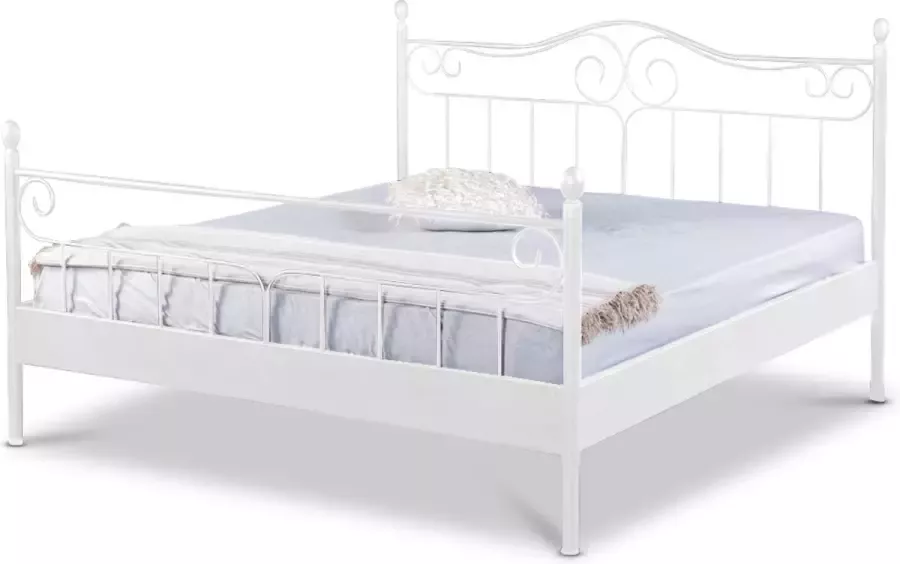 Bed Box Holland Virginia metalen bed Wit 140x200