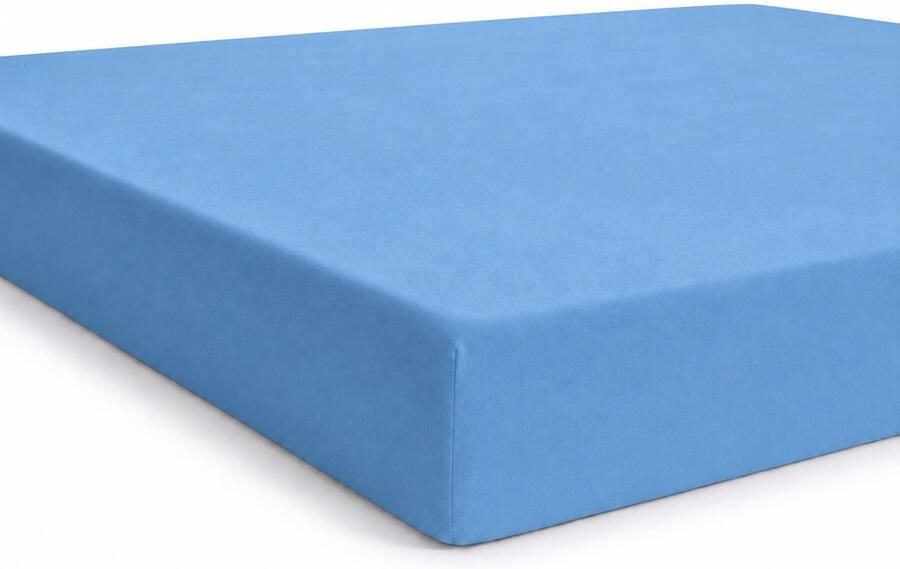 Bed Care Jersey Stretch Hoeslaken 140x200 100% Katoen 30CM Hoekhoogte Blauw - Foto 2