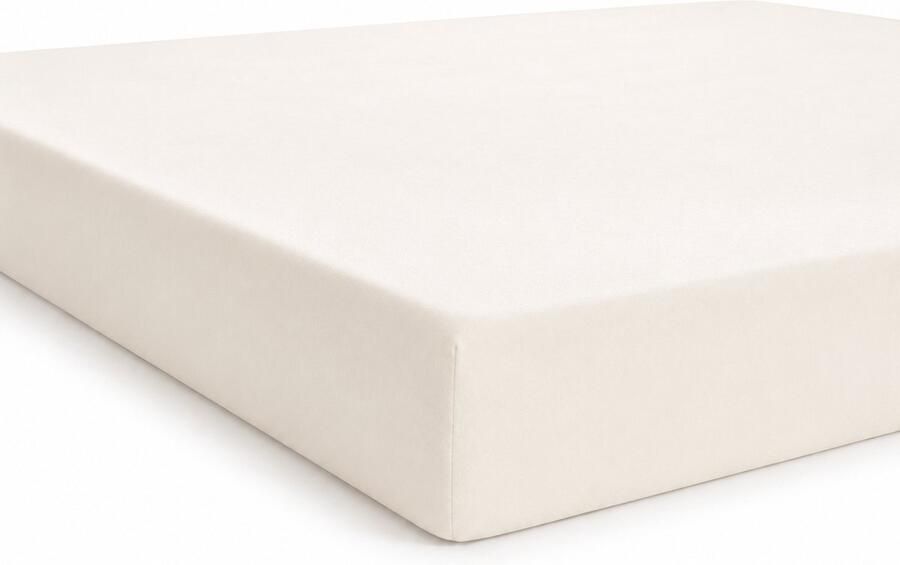 Bed Care Jersey Stretch Hoeslaken 200x200 220 100% Katoen 40CM Hoekhoogte Creme - Foto 2