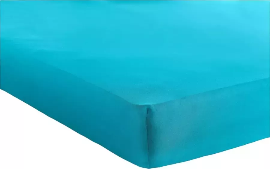 Bed Care Jersey Stretch Hoeslaken 140x200 100% Katoen 30CM Hoekhoogte Turquoise