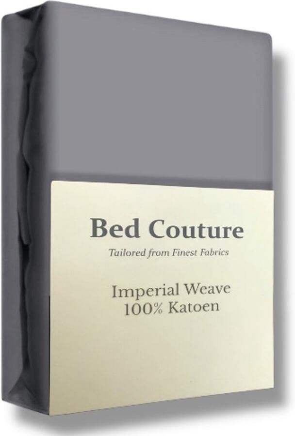 Bed Couture Twill Hoeslaken van 100% Katoen Twijfelaar 120x200cm Hoekhoogte 30cm Ultra Zacht en Duurzaam Antraciet