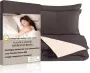 Bed Couture Flannel Fleece Dekbedovertrek set 100% Katoen Extra zacht en Warm 155x220 + 2 kussenslopen 50x70 Winter Grijs - Thumbnail 3