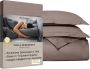 Bed Couture Twill Katoen Dekbedovertrek set 135x200 + 2 kussenslopen 80x80 Luxe 100% Katoen voelt soepel en ultra zacht Wit Nougat - Thumbnail 1