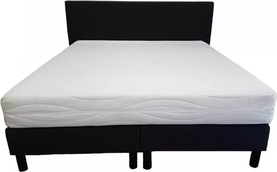 Nessa Boxspring Hotel Zwart Stof 140x200 cm Inclusief 7-zones Pocketvering Matras - Foto 2