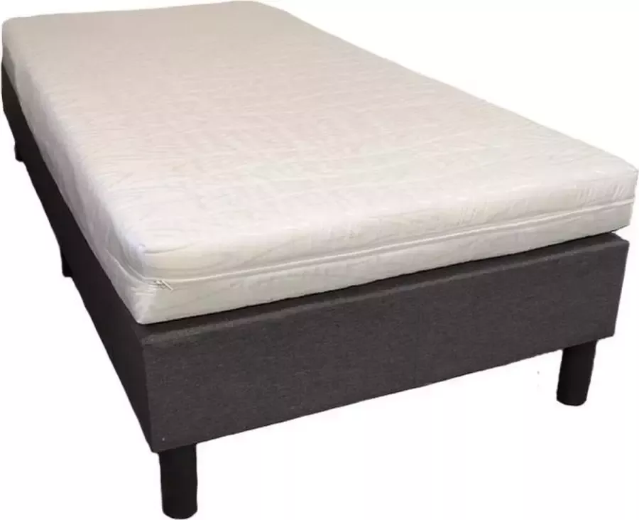 Bed4less Boxset antraciet met Comfort Foam Matras 90x200cm