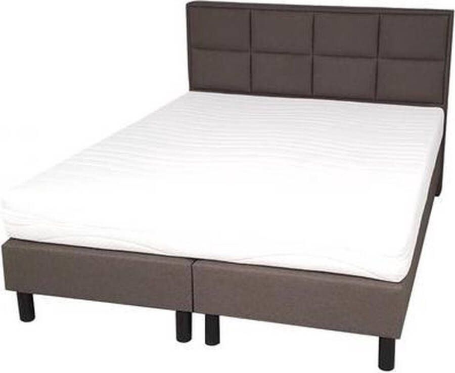 Bed4less Boxspring 140 x 200 cm Met Matras Tweepersoons Bruin 03