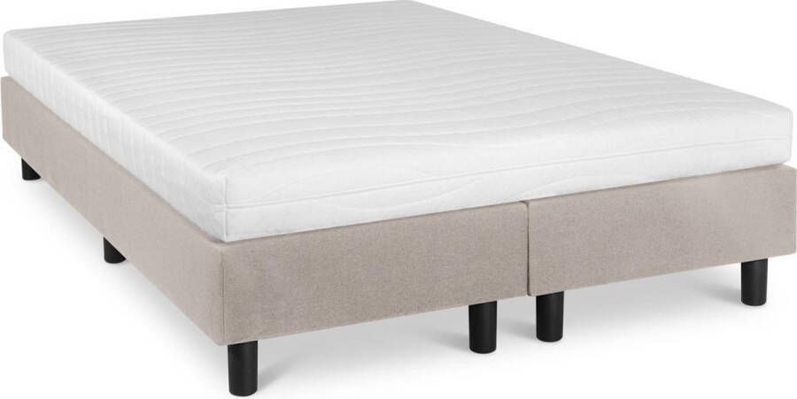 Bed4less Boxspring Student Basic Beige 180x210 cm Comfort Foam Matras