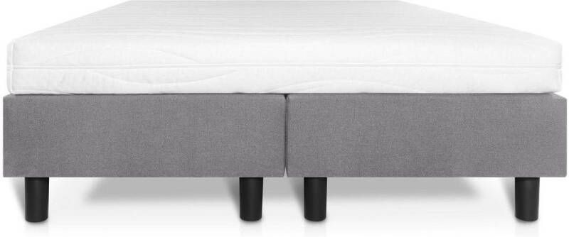 Bed4less Boxspring Student Basic Lichtgrijs 160x200 cm Comfort Foam Matras