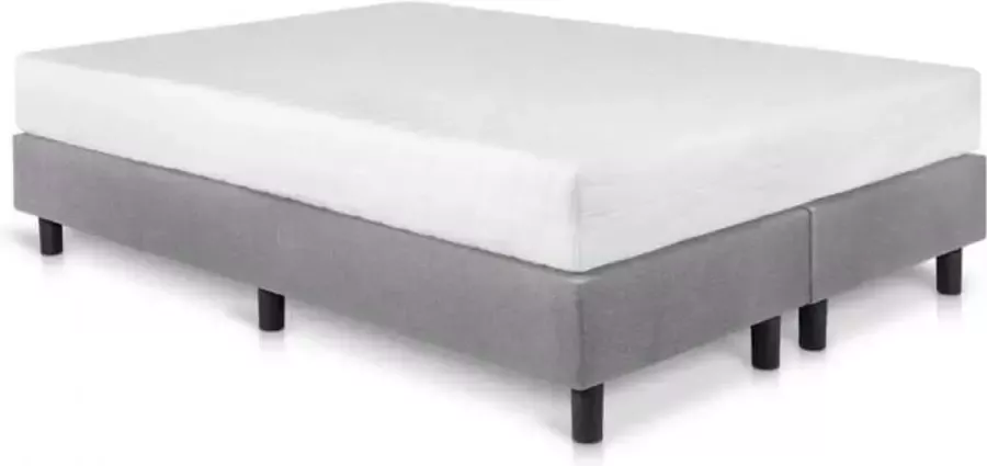 Bed4less Boxspring Student Basic Lichtgrijs 160x200 cm Pocket matras 7-zones