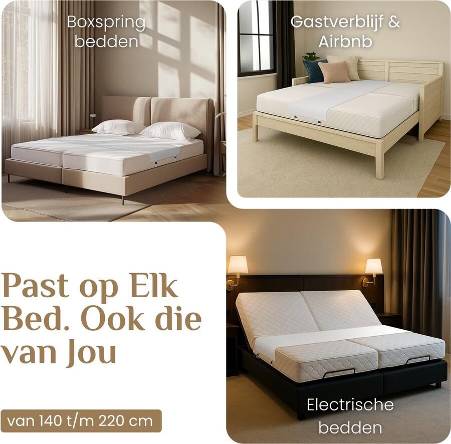 Bedbinder DeLuxe Universele Matraswig met Band Liefdesbrug voor Matrassen Matrasbinder Antislip de Vervangt Matras Wig Antislipmat & Matrasonderlegger Anti Slip Matras Binder & Comfor Luxe Matraswiggen voor Boxspring Bed & Topper