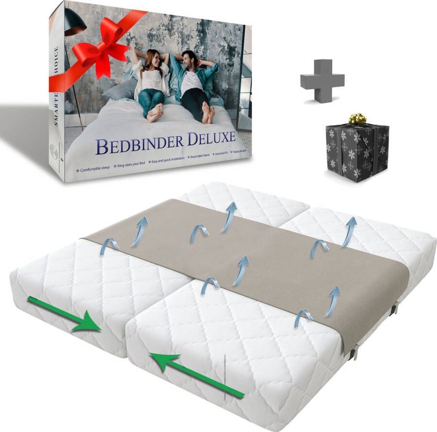 Bedbinder DeLuxe Matraswig Bedbinder met Band Voorkom schuivende Matrassen Tussenstuk Matras Bij Elkaar Houden Liefdesbrug Binder Universeel